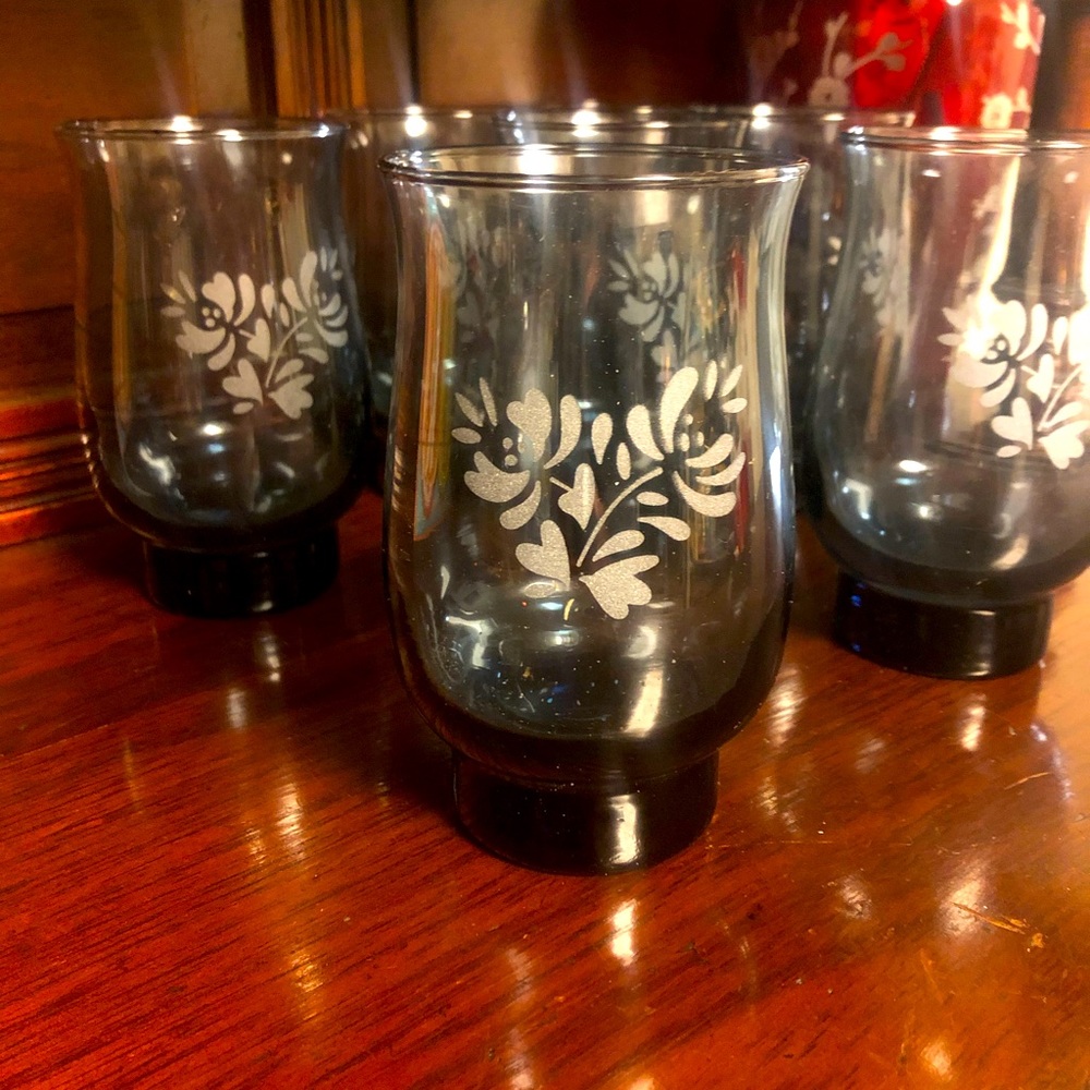 Blue vintage pfaltzgraff tumblers set of 7